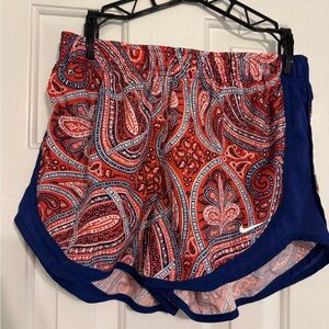 Nike Tempo Paisley Print Women’s Shorts - Red White & Blue